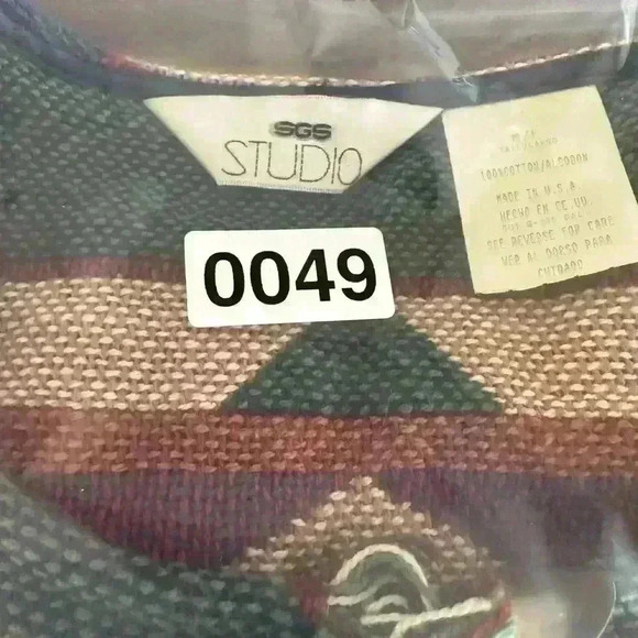 Vtg Women’s Sz M/L 80s Blanket Vest‎ Southwestern Rodeo Boho Tapestry Fringe - Picture 11 of 11